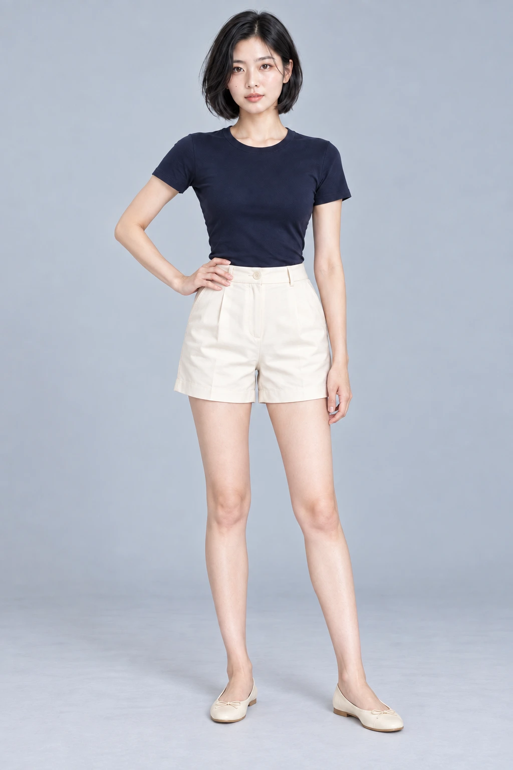가상 성인 모델 유나 정면 자유 포즈
